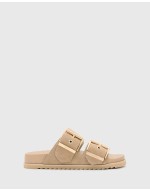 Sian leather sandals in sand