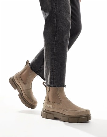Explorer STRT suede chelsea boots in omega taupe and wet sand